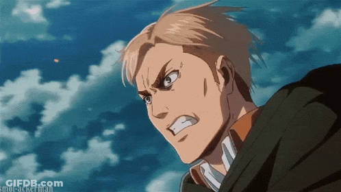 A Close Up Of A Man 'S Face With Smol-Ackerman Written In The Corner GIF