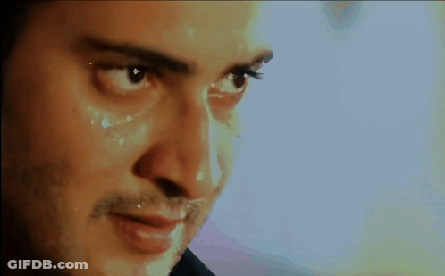 A Close Up Of A Man 'S Face With Sweat Coming Out Of His Nose GIF