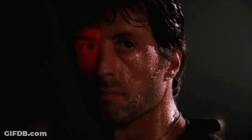A Close Up Of A Man 'S Face With Sweat On It GIF