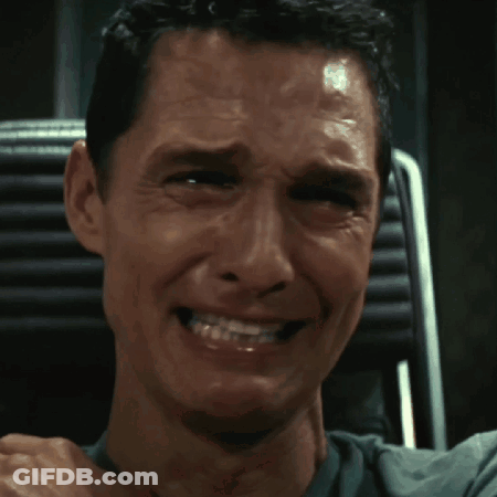 A Close Up Of A Man 'S Face With Tears Coming Out Of His Eyes GIF