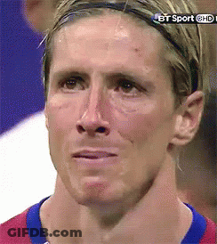 A Close Up Of A Man 'S Face With The Bt Sport Logo On The Bottom GIF