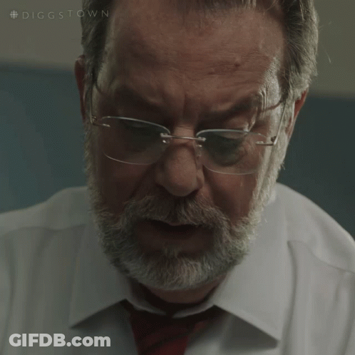 A Close Up Of A Man 'S Face With The Hashtag #Diggstown Visible GIF