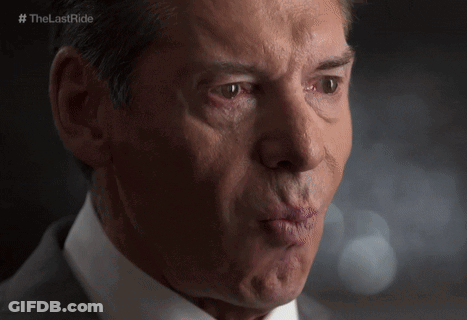 A Close Up Of A Man 'S Face With The Hashtag #Thelastride Visible GIF