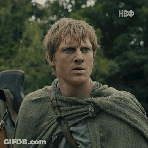 A Close Up Of A Man 'S Face With The Hbo Logo In The Corner GIF