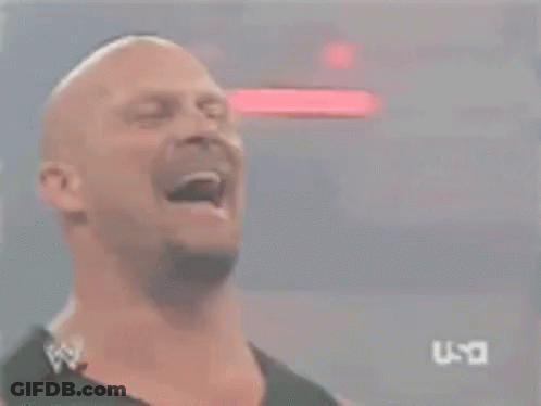 A Close Up Of A Man 'S Face With The Letters Uo On The Bottom Left GIF