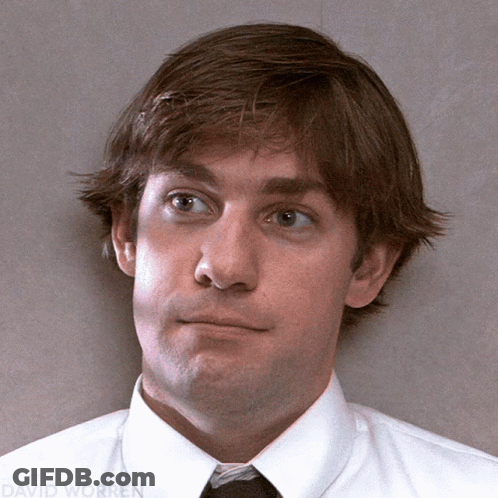 A Close Up Of A Man 'S Face With The Name David Woren Visible GIF