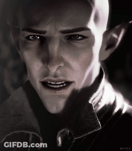 A Close Up Of A Man 'S Face With The Name Miyku On The Bottom Right Corner GIF