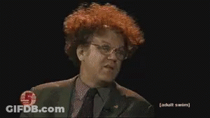 Close Up Of Man's Face With Number 5 GIF