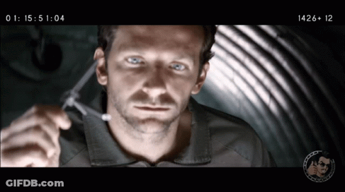 A Close Up Of A Man 'S Face With The Time Displayed As 14:26 GIF