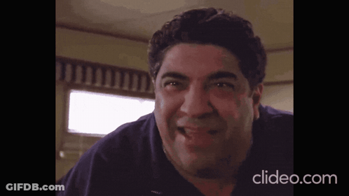 A Close Up Of A Man 'S Face With The Website Clideo.com In The Corner GIF
