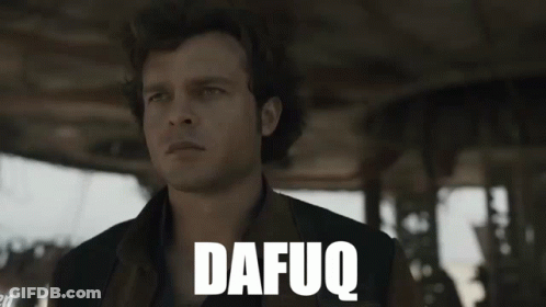 A Close Up Of A Man 'S Face With The Word Dafuq Written On It GIF