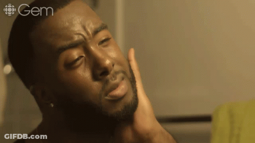 A Close Up Of A Man 'S Face With The Word Gem On The Bottom GIF