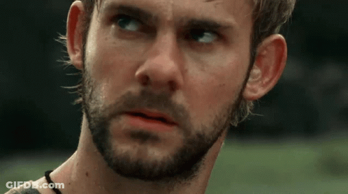 A Close Up Of A Man 'S Face With The Word Guys Written Below Him GIF