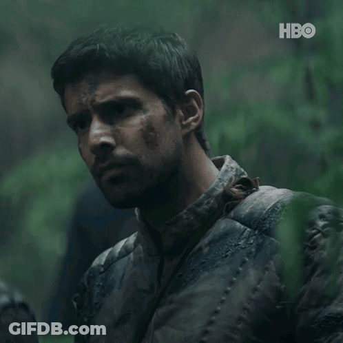 A Close Up Of A Man 'S Face With The Word Hbo On The Bottom GIF