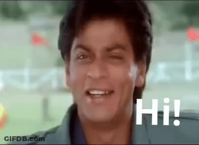 A Close Up Of A Man 'S Face With The Word Hi On The Bottom GIF