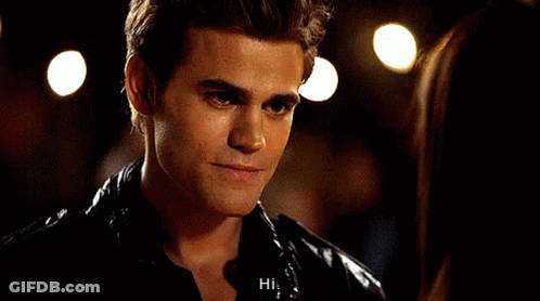 A Close Up Of A Man 'S Face With The Word Hi On The Bottom GIF