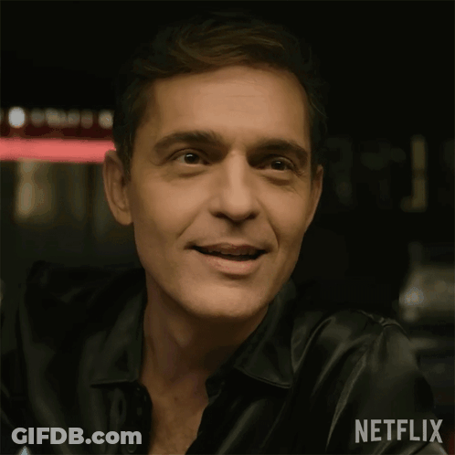 A Close Up Of A Man 'S Face With The Word Netflix On The Bottom Right GIF