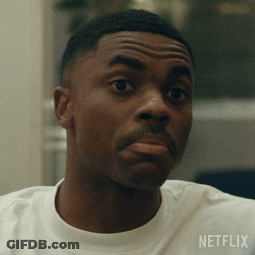 A Close Up Of A Man 'S Face With The Word Netflix On The Bottom Right GIF