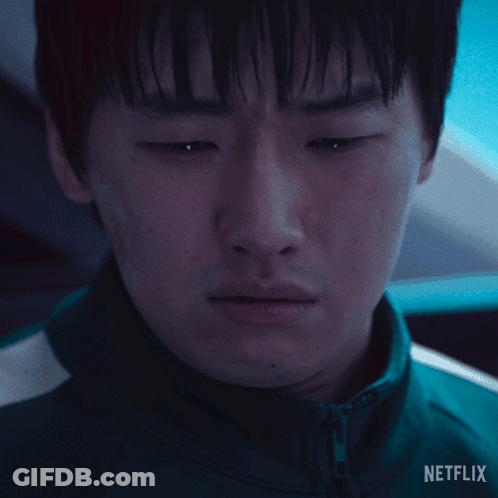 A Close Up Of A Man 'S Face With The Word Netflix On The Bottom Right GIF