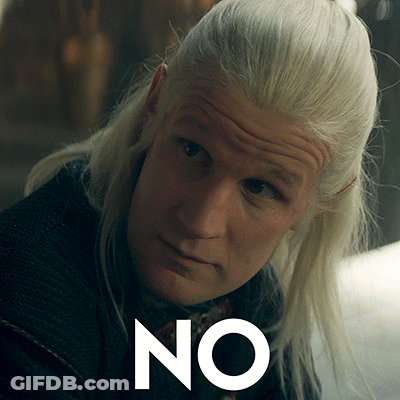 A Close Up Of A Man 'S Face With The Word No On The Bottom GIF