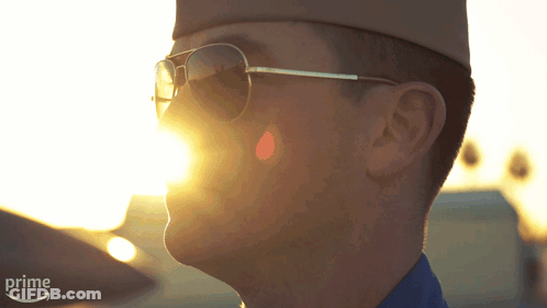 A Close Up Of A Man 'S Face With The Word Prime On The Bottom GIF
