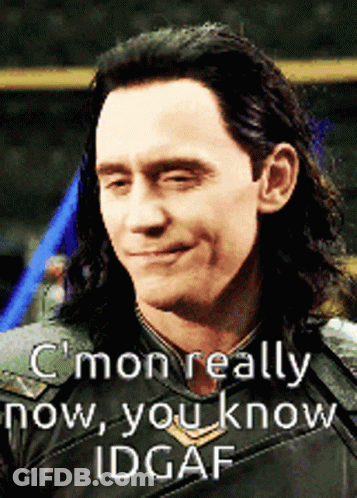 A Close Up Of A Man 'S Face With The Words " C Mon Really Now You Know Idgaf " GIF