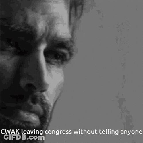 Close Up Of Man Saying Cwak Leaving Congress GIF