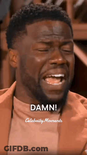 A Close Up Of A Man 'S Face With The Words Damn Celebrity Moments Below It GIF