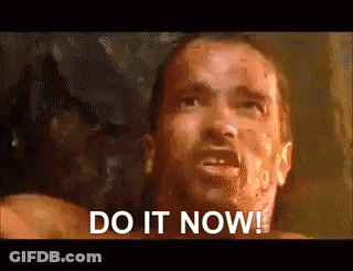 A Close Up Of A Man 'S Face With The Words Do It Now GIF