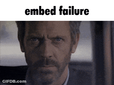 A Close Up Of A Man 'S Face With The Words " Embedded Failure " Above Him GIF