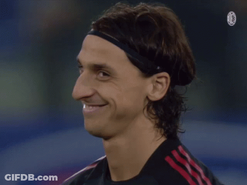 A Close Up Of A Man 'S Face With The Words Futball Karim Below Him GIF