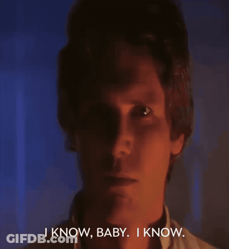 A Close Up Of A Man 'S Face With The Words " I Know Baby I Know " Below Him GIF