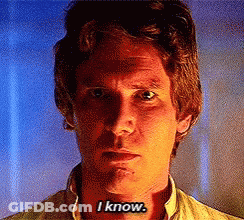 A Close Up Of A Man 'S Face With The Words I Know On His Chest GIF