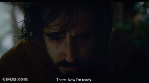 A Close Up Of A Man 'S Face With The Words I 'M Ready Now Below Him GIF