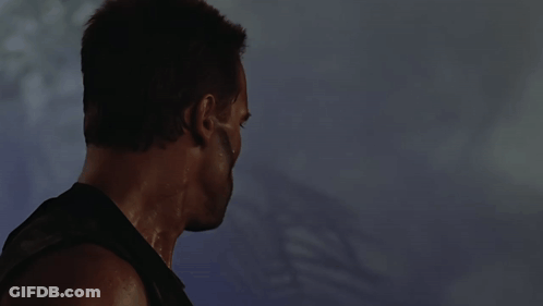 A Close Up Of A Man 'S Face With The Words If It Bleeds Below It GIF