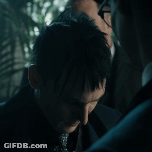 A Close Up Of A Man 'S Face With The Words No B Written On It GIF