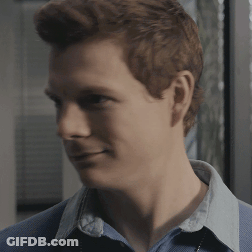 A Close Up Of A Man 'S Face With The Words No Big Deal Behind Him GIF