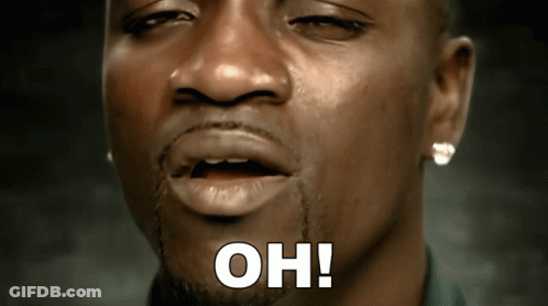A Close Up Of A Man 'S Face With The Words Oh Written Above His Mouth GIF