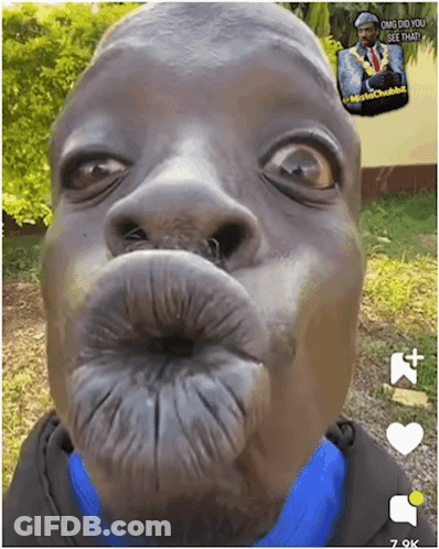 Close Up Of Man's Face Saying OMG Did You See That GIF