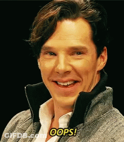 A Close Up Of A Man 'S Face With The Words Oops Written On The Bottom GIF