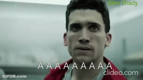 A Close Up Of A Man 'S Face With The Words Slim Shady Written On The Bottom GIF