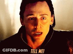 A Close Up Of A Man 'S Face With The Words Tell Me Written On It GIF