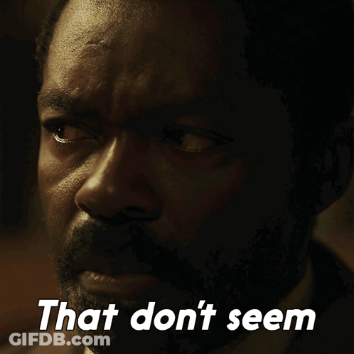 A Close Up Of A Man 'S Face With The Words That Don 'T Seem Below Him GIF