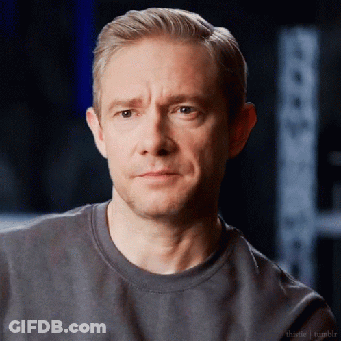 A Close Up Of A Man 'S Face With The Words Thistle Tumblr Visible In The Corner GIF