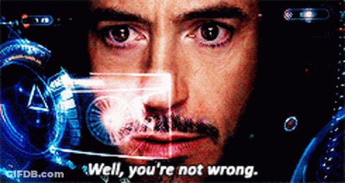 A Close Up Of A Man 'S Face With The Words Well You 'Re Not Wrong Behind Him GIF