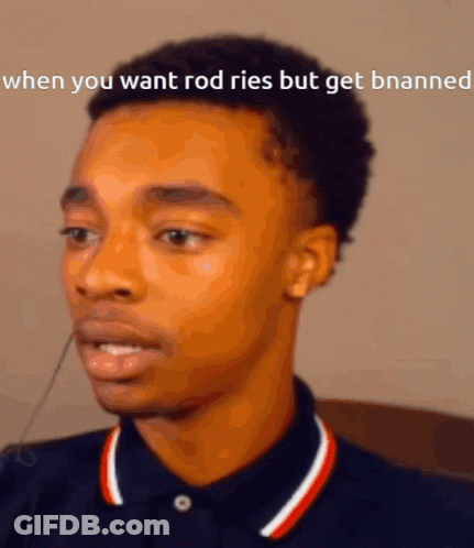 A Close Up Of A Man 'S Face With The Words When You Want Rod Ries But Get Bnnan GIF