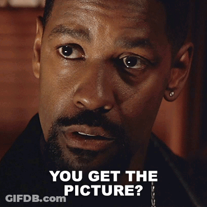 A Close Up Of A Man 'S Face With The Words You Get The Picture Below Him GIF