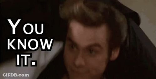 A Close Up Of A Man 'S Face With The Words " You Know It " Behind Him GIF