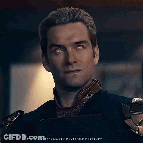 A Close Up Of A Man 'S Face With The Year 2025 Mg83 Copyright Reserved GIF