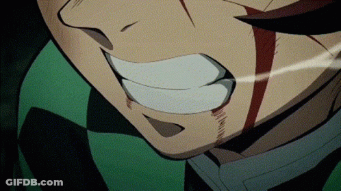 A Close Up Of A Man 'S Mouth With Blood Coming Out Of It GIF